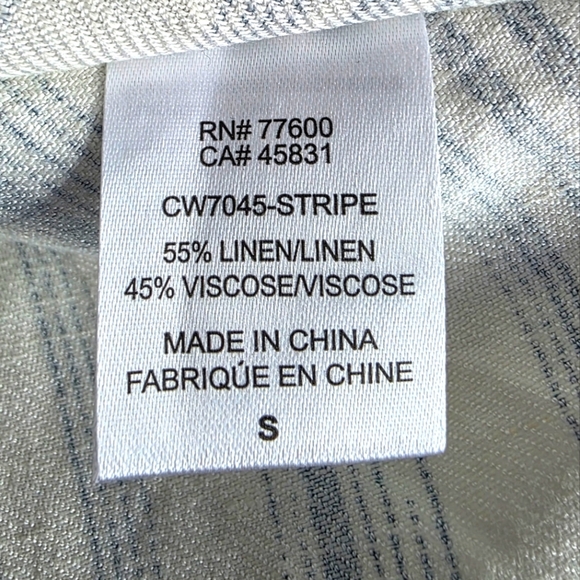 Chaser Blue and White Striped Cover-Up/Robe Size Small - Picture 4 of 4